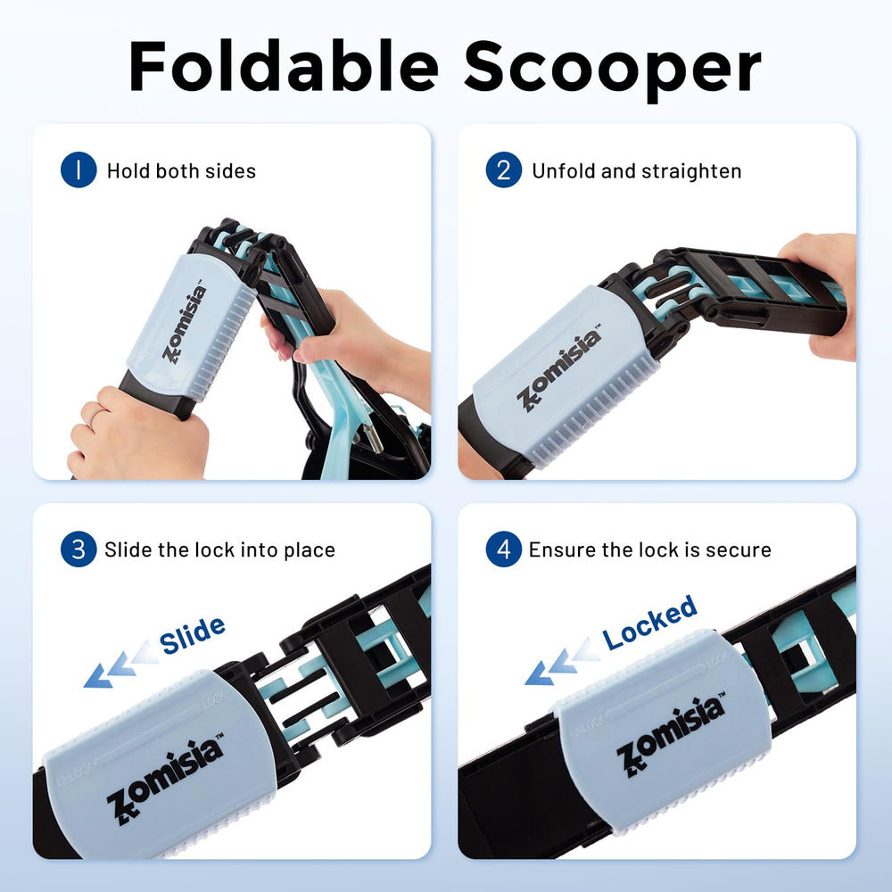 ZOMISIA long handle reduces bending for comfortable cleanup.