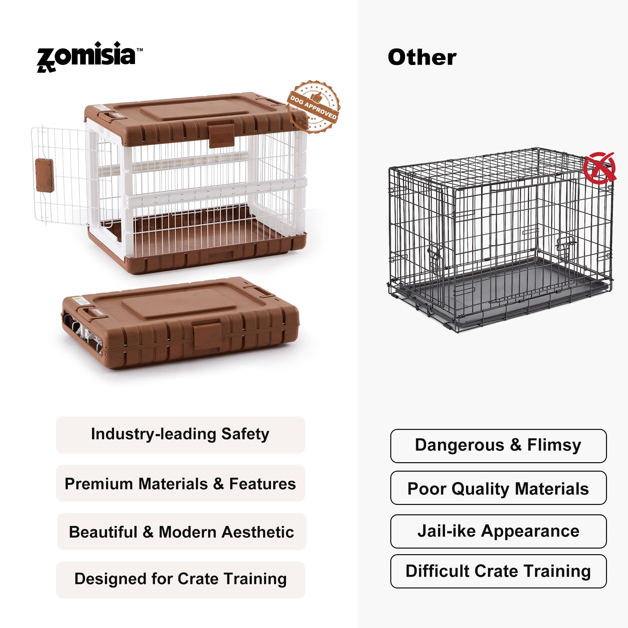 ZOMISIA indoor dog house option for cozy containment.