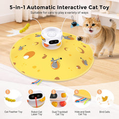 ZOMISIA 360-degree laser path captures a cat's attention during active play