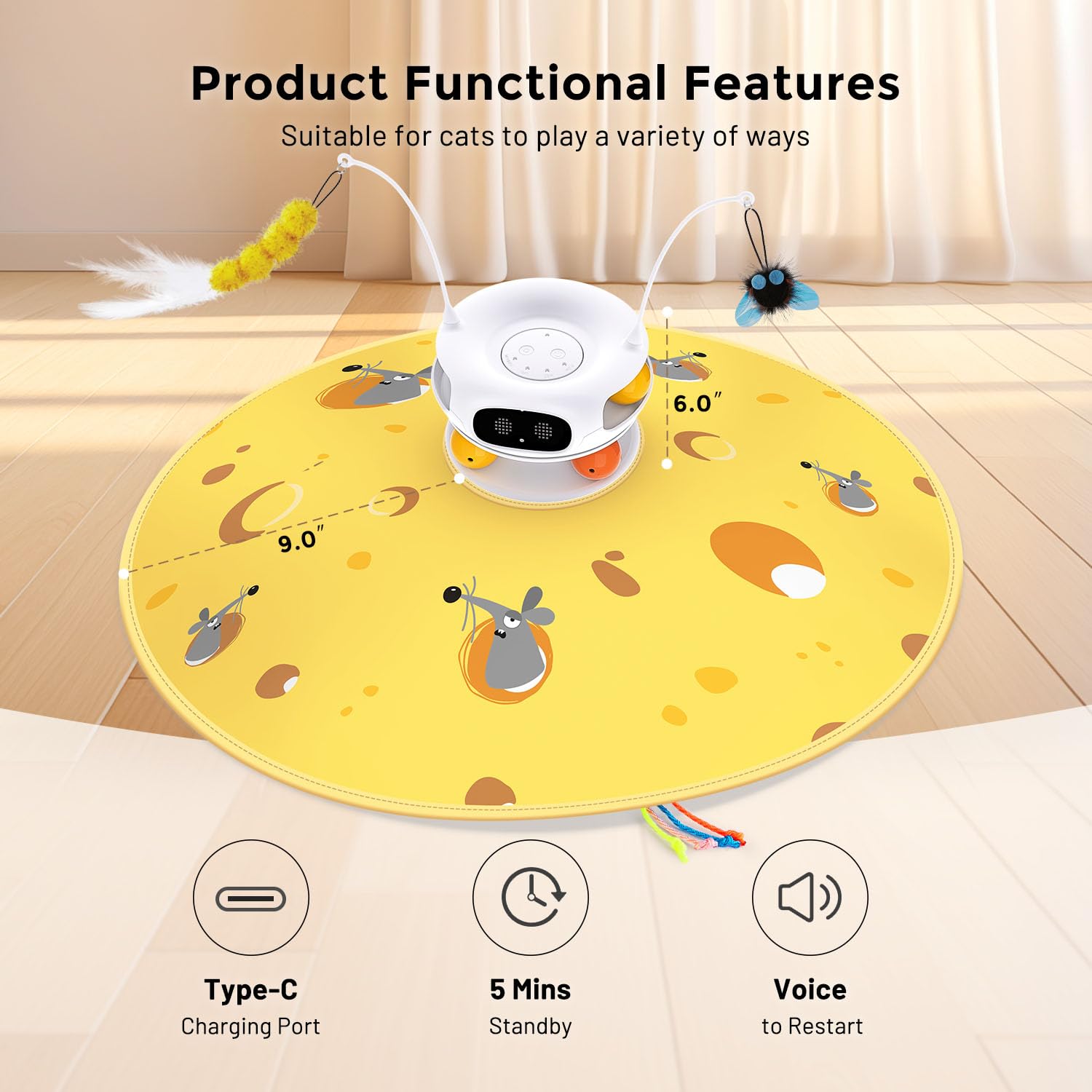 ZOMISIA rechargeable battery powered toy with USB-C charging for longer sessions