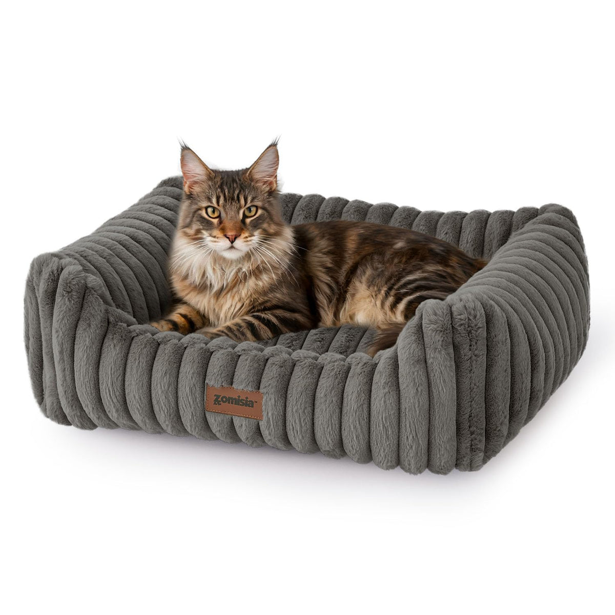 ZOMISIA large dog bed with foam support offering secure head and neck comfort.