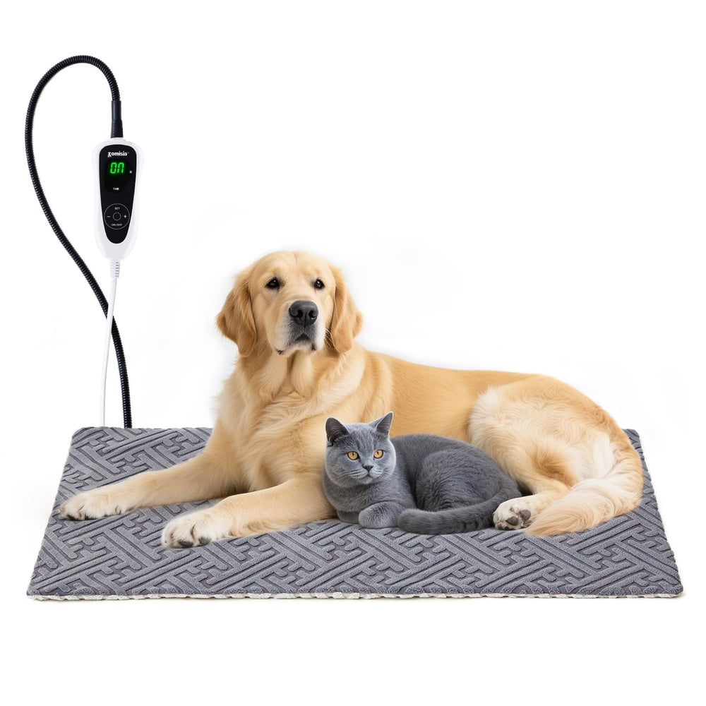 ZOMISIA large dog heating pad with center thermostat for safe warmth.