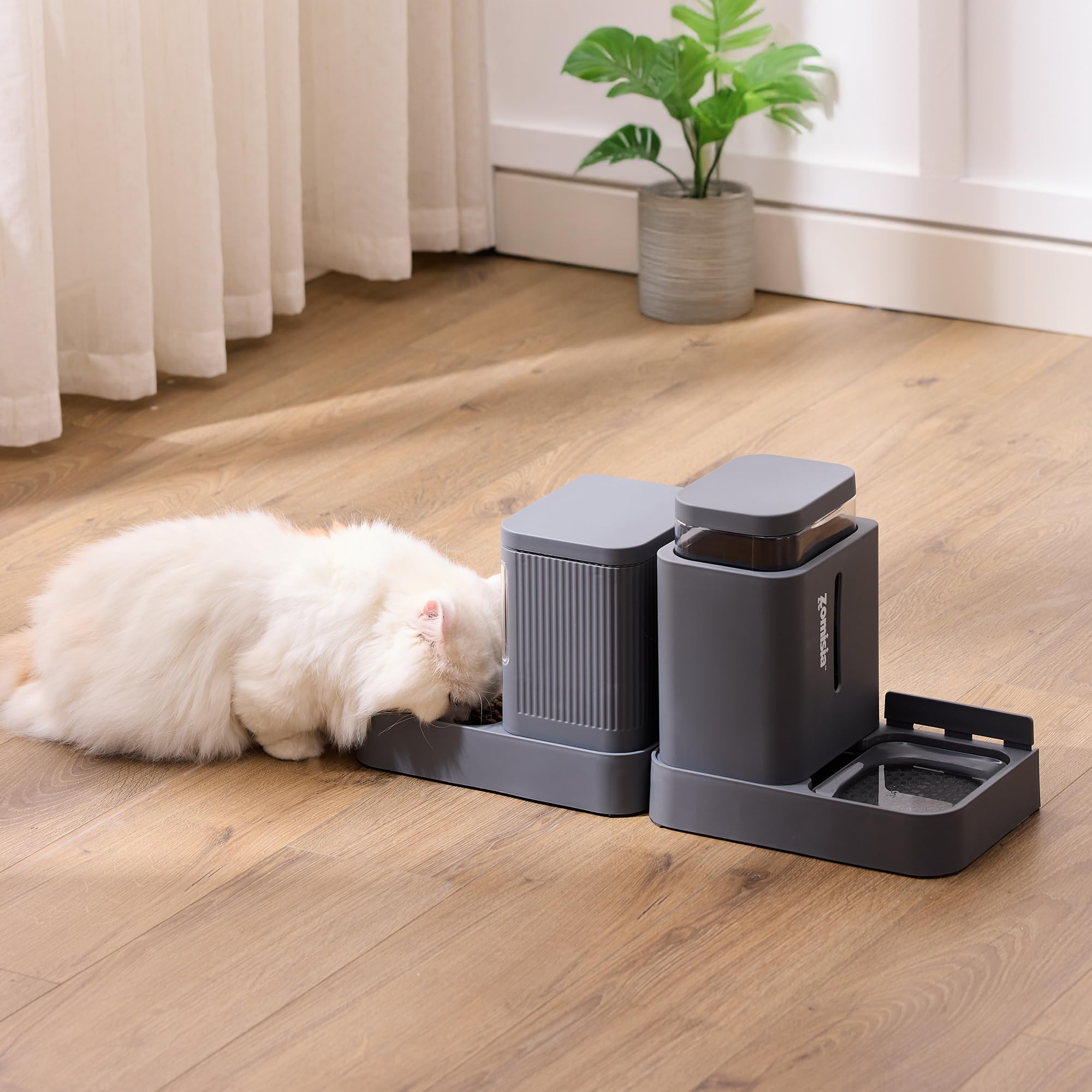ZOMISIA gravity feeder set supports busy owners