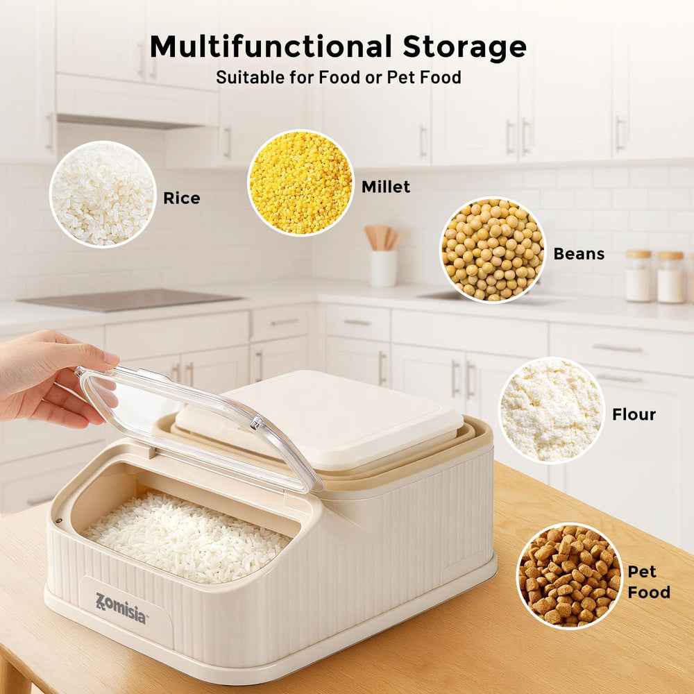 ZOMISIA BPA-free materials label highlights pet-safe storage.