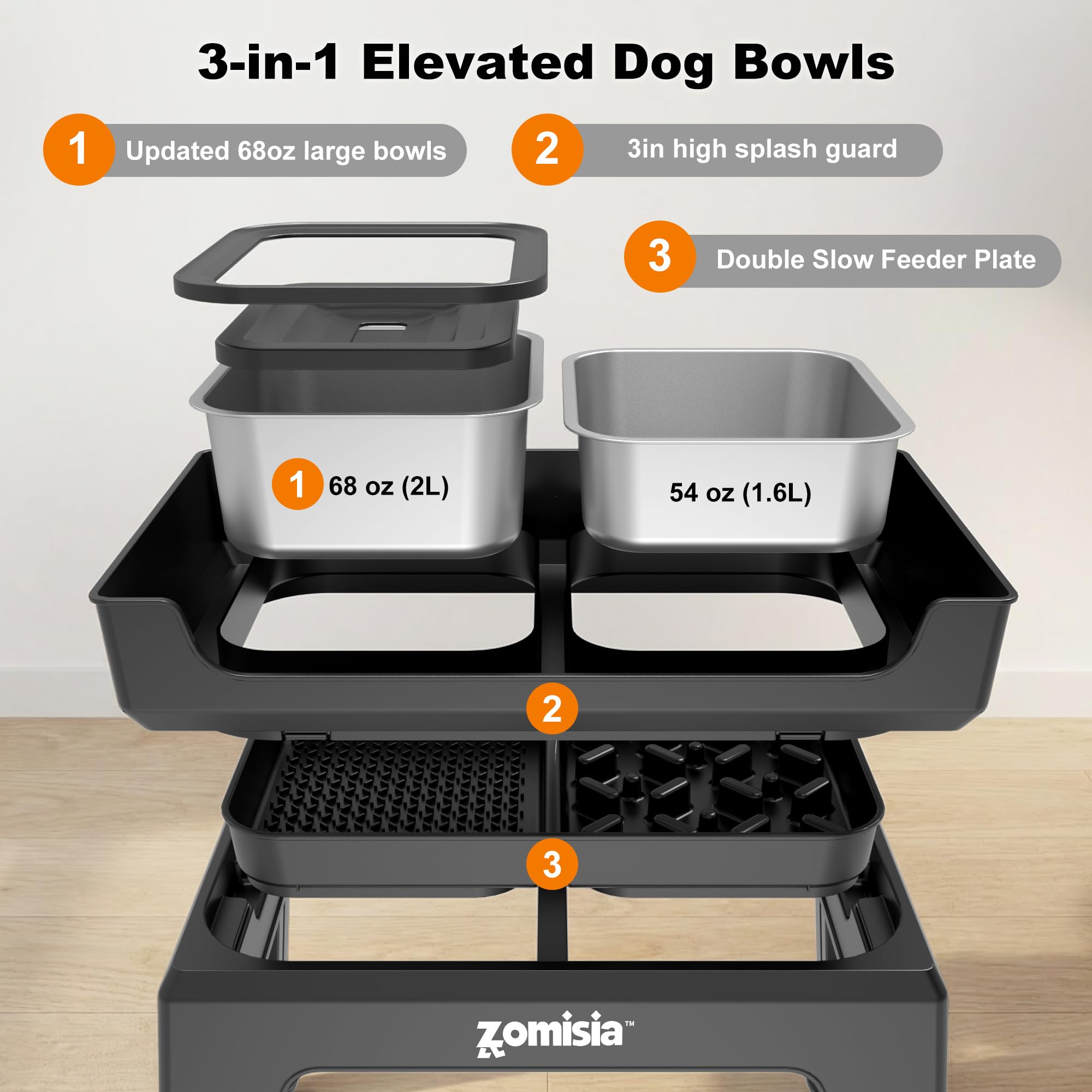 ZOMISIA slow feeder and lick plate add enrichment during meals