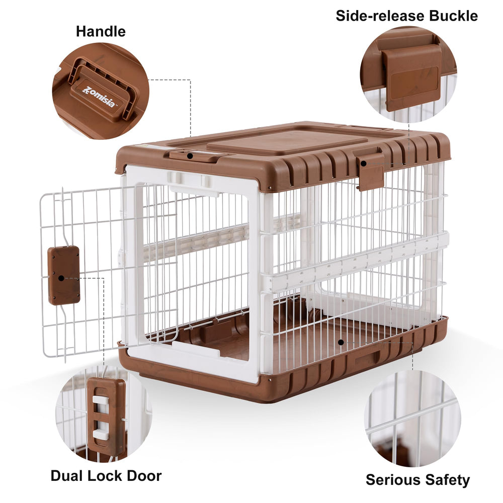 ZOMISIA squeeze-latch lock keeps the door secure.