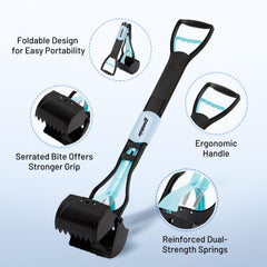 ZOMISIA stainless steel spring delivers smooth one-handed scooping action.