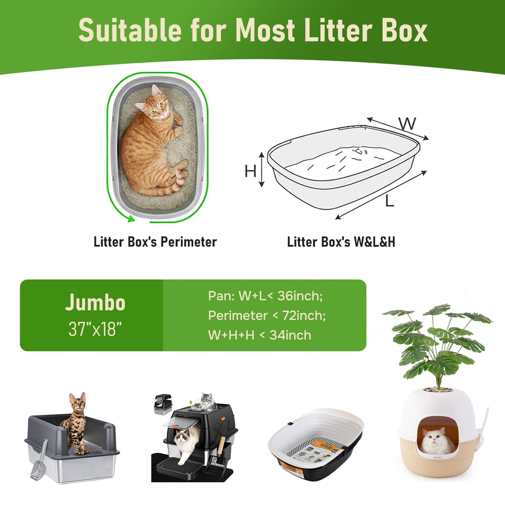ZOMISIA unscented liners maintain a neutral scent around the litter tray.