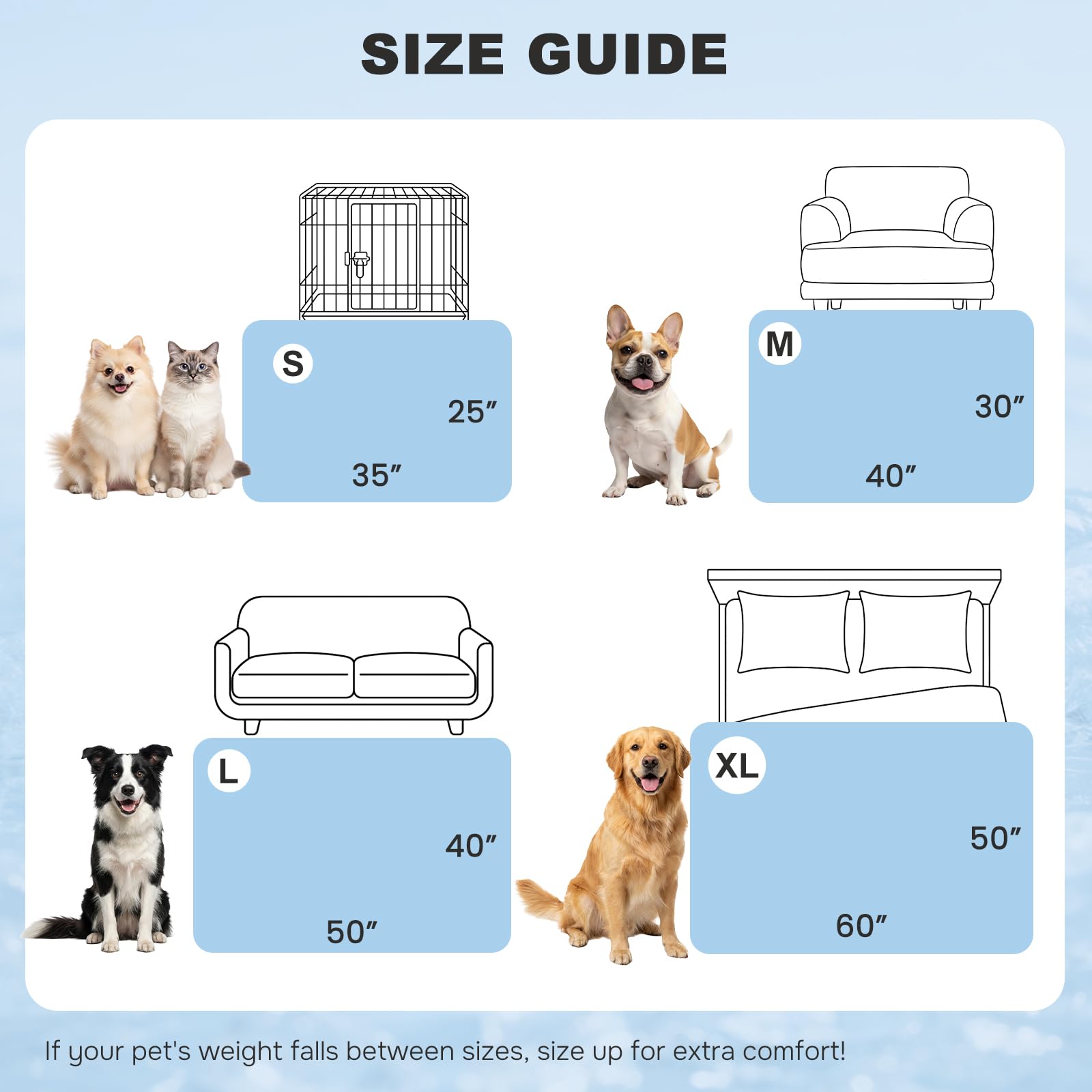 Versatile use on sofa, bed, crate or during travel