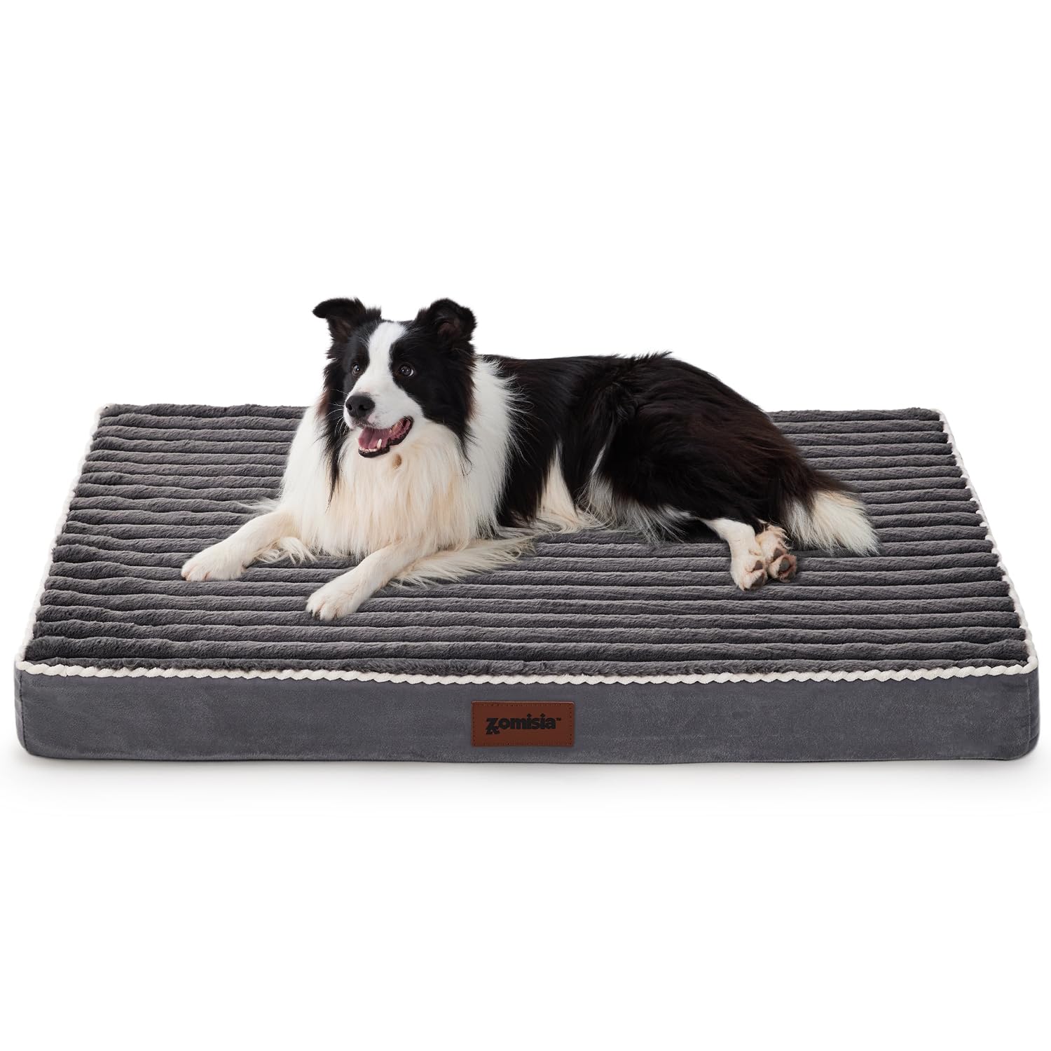 ZOMISIA XL dog crate bed with waterproof cover for 42 inch kennels