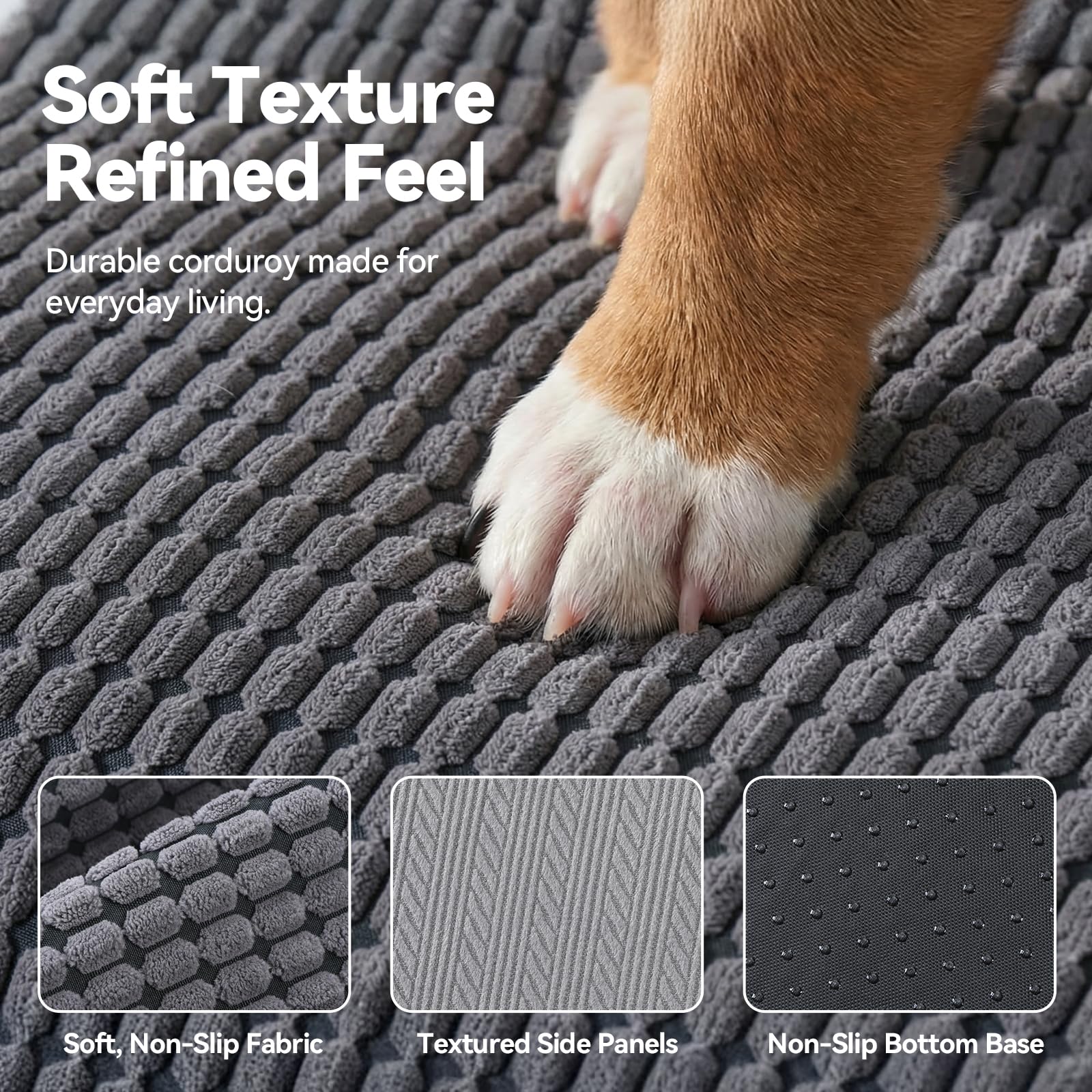 Zonflon dog stairs use high-density foam that holds shape.
