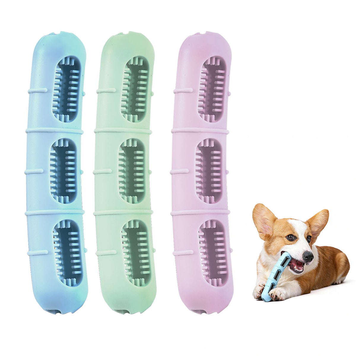 ZongniYiT Bite and Brush dental toy with sausage shape for engaging chewing and dental care