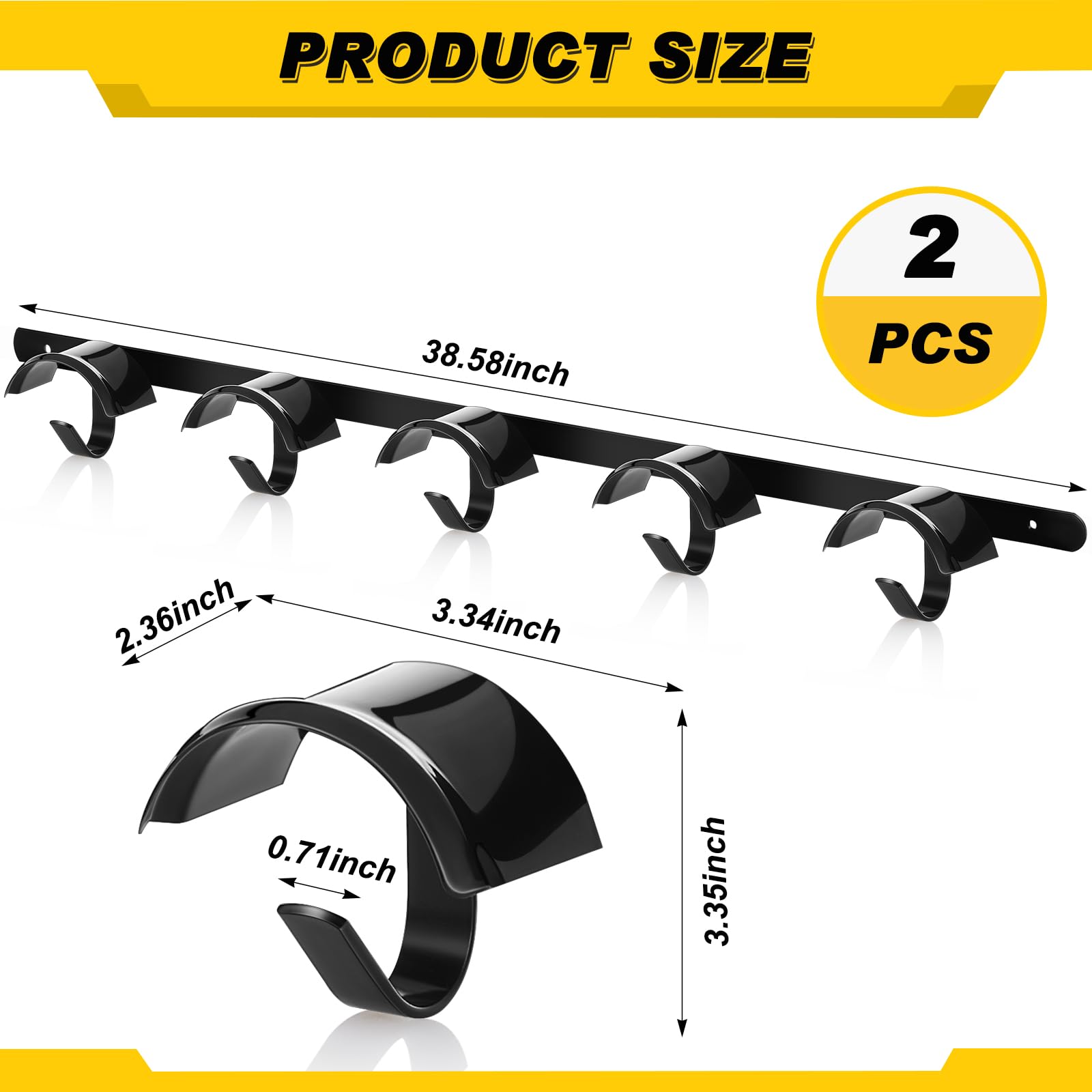 Zonon five-hook display close-up shows sturdy metal construction.