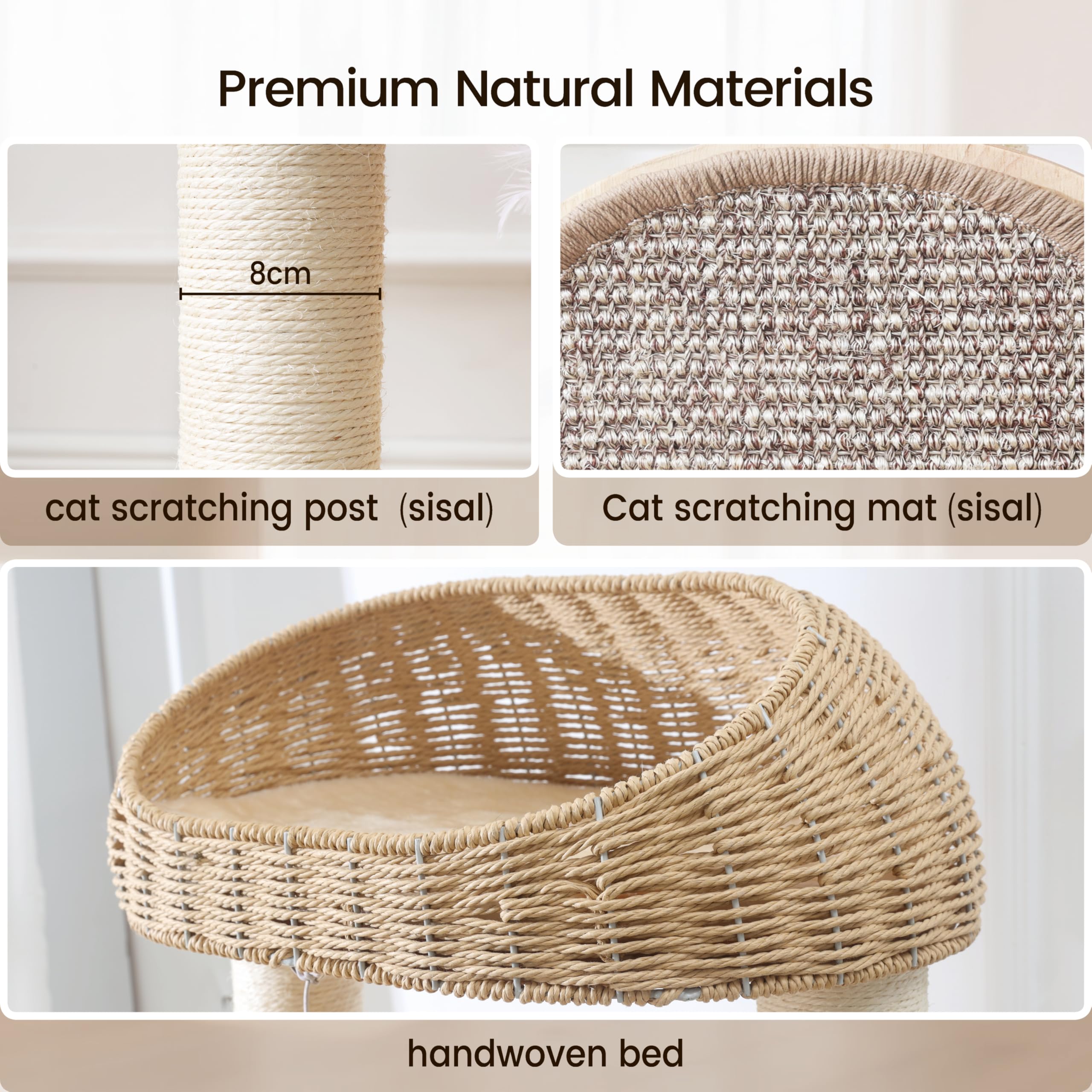 Zonoria Zephyria heavy-base design prevents tipping for large cat play