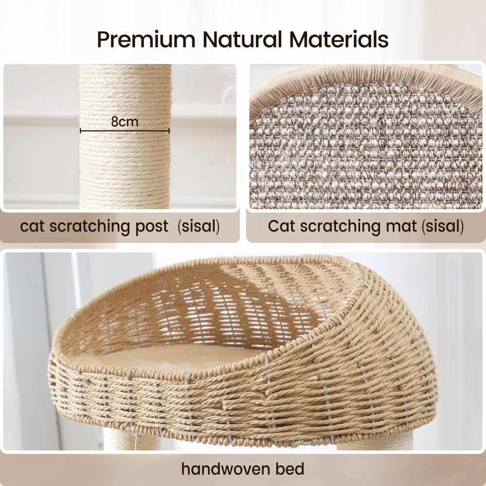 Zonoria Zephyria heavy-base design prevents tipping for large cat play