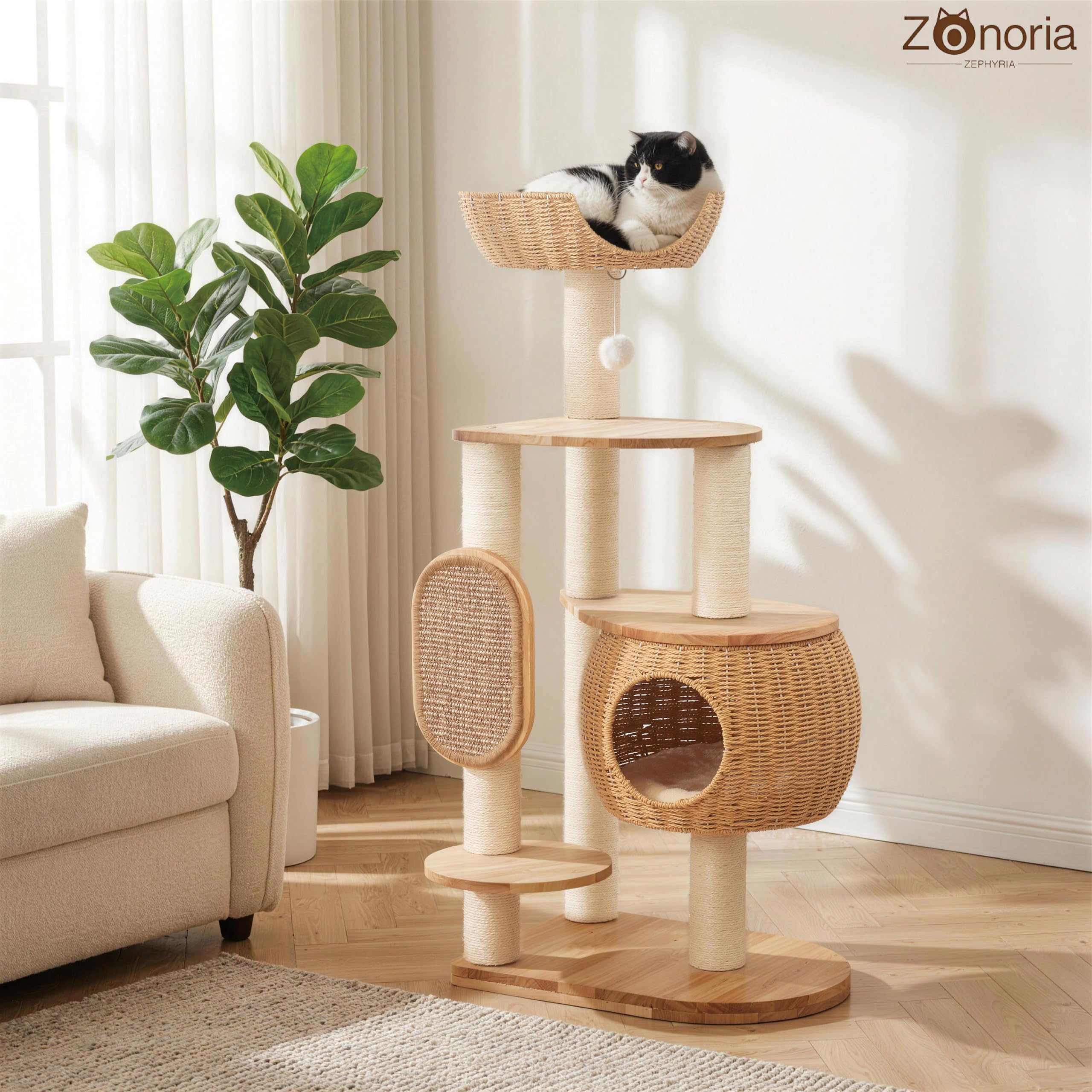 Zonoria Zephyria pumpkin nest provides soft comfort for naps and lounging.