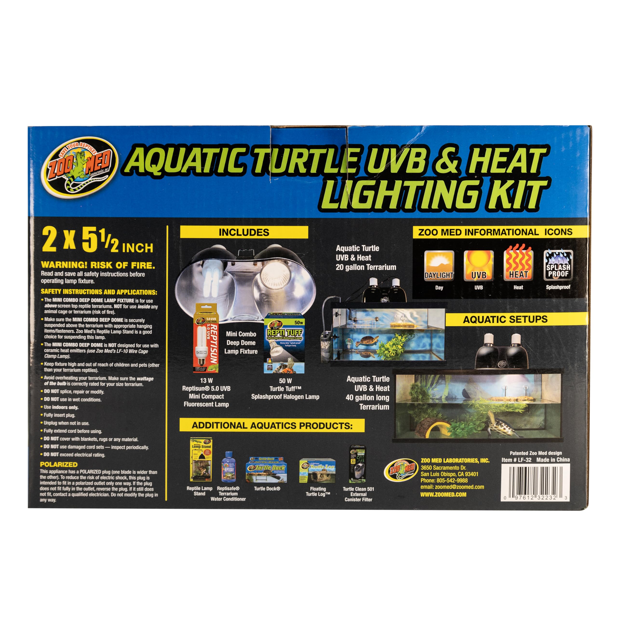 Zoo Med AQTurtle HeatUVB UVB lamp dome close up
