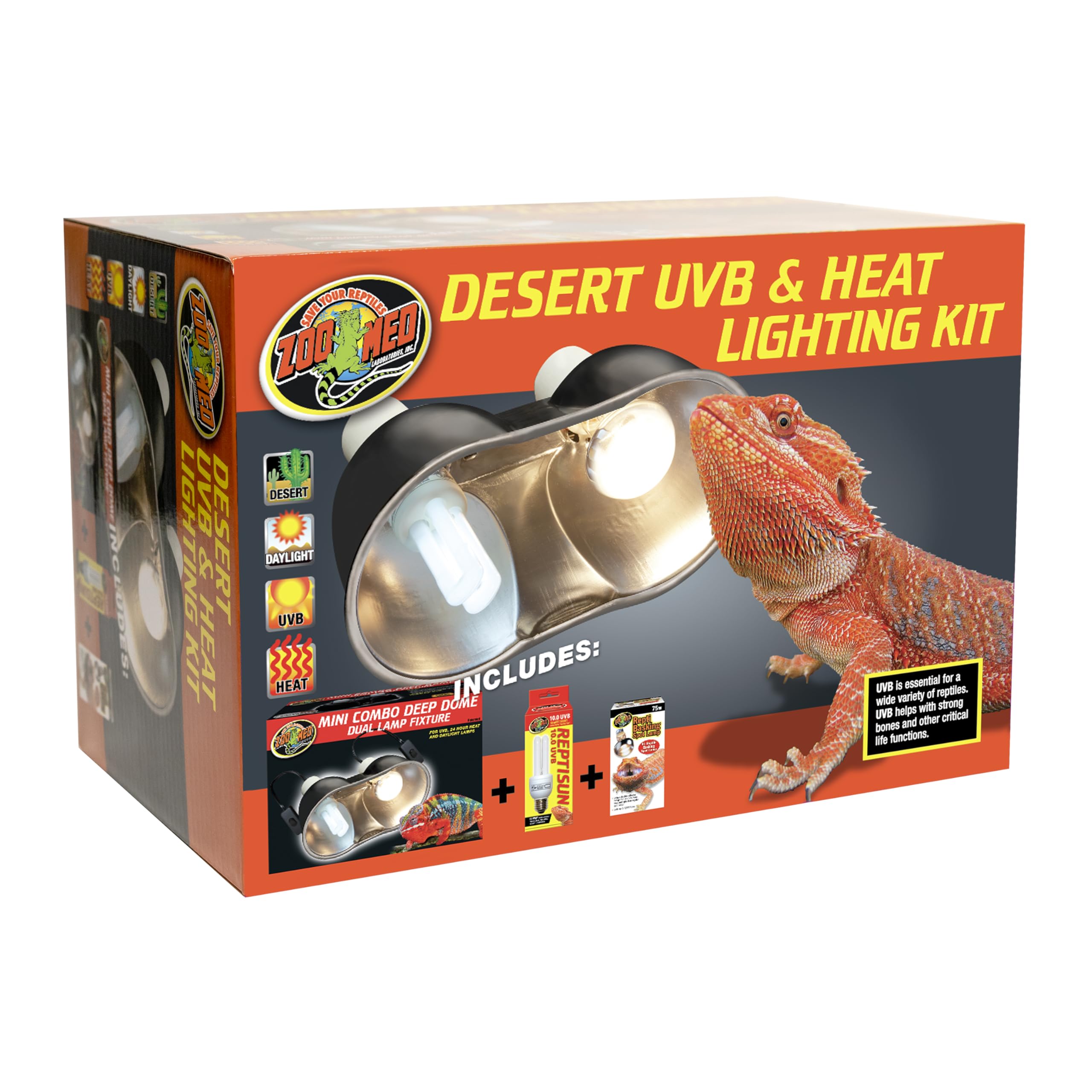 Zoo Med dual ceramic sockets enabling independent control for basking setup