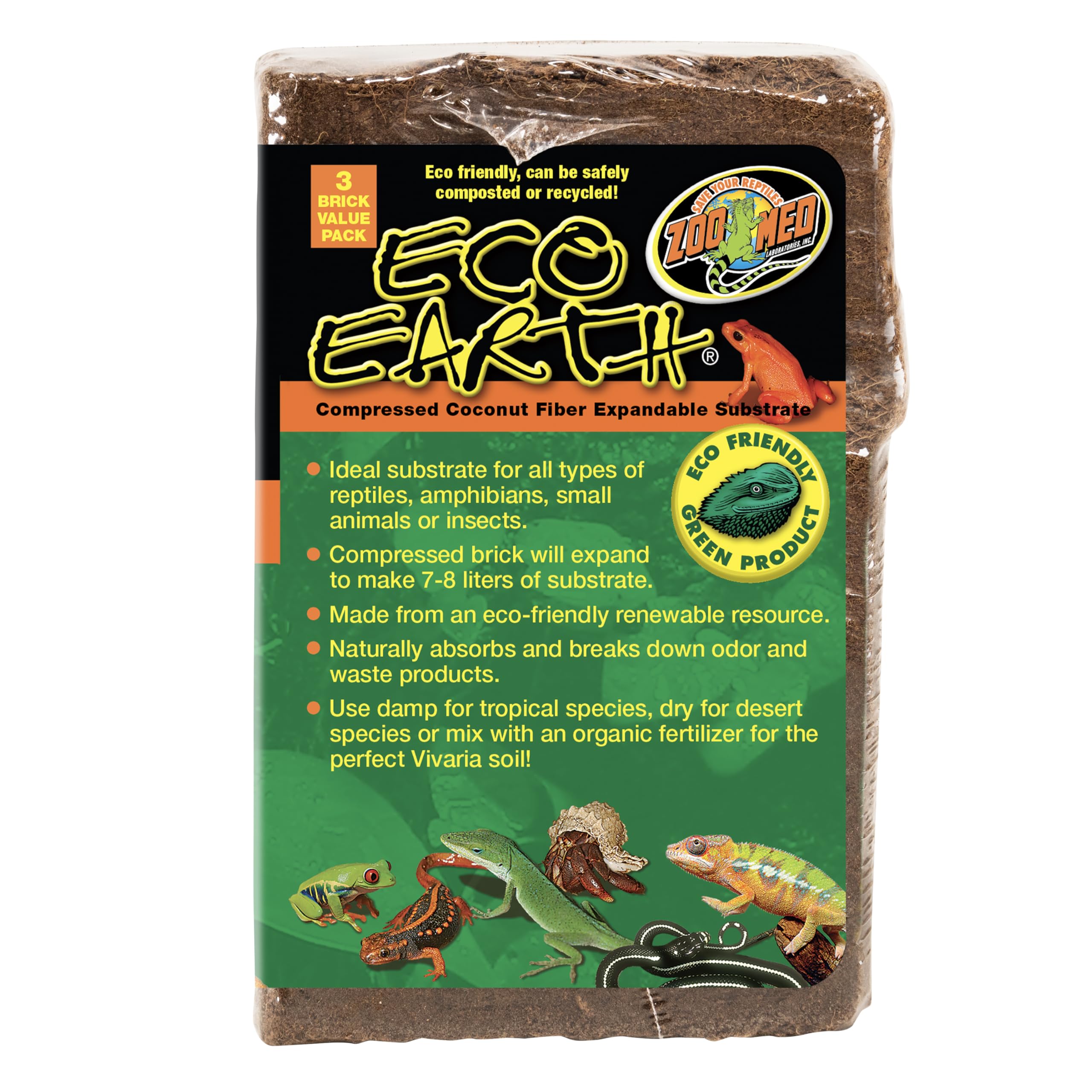 Zoo Med Eco Earth biodegradable substrate from coconut husks