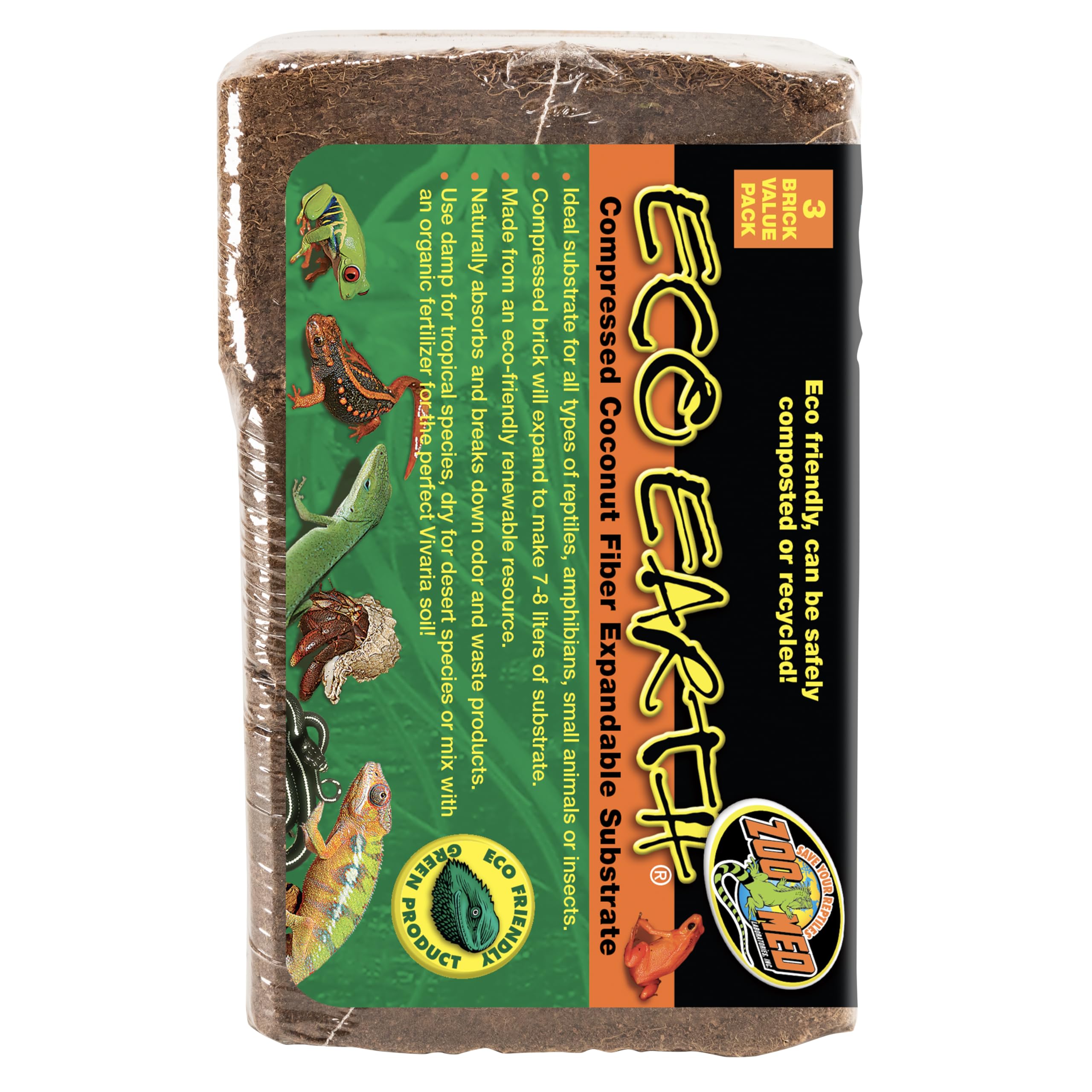 Zoo Med Eco Earth two-pack bulk supports multiple enclosures