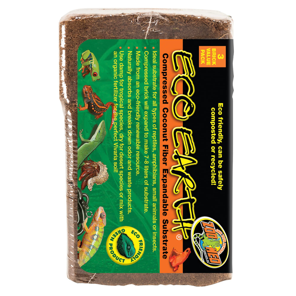 Zoo Med Eco Earth two-pack bulk supports multiple enclosures