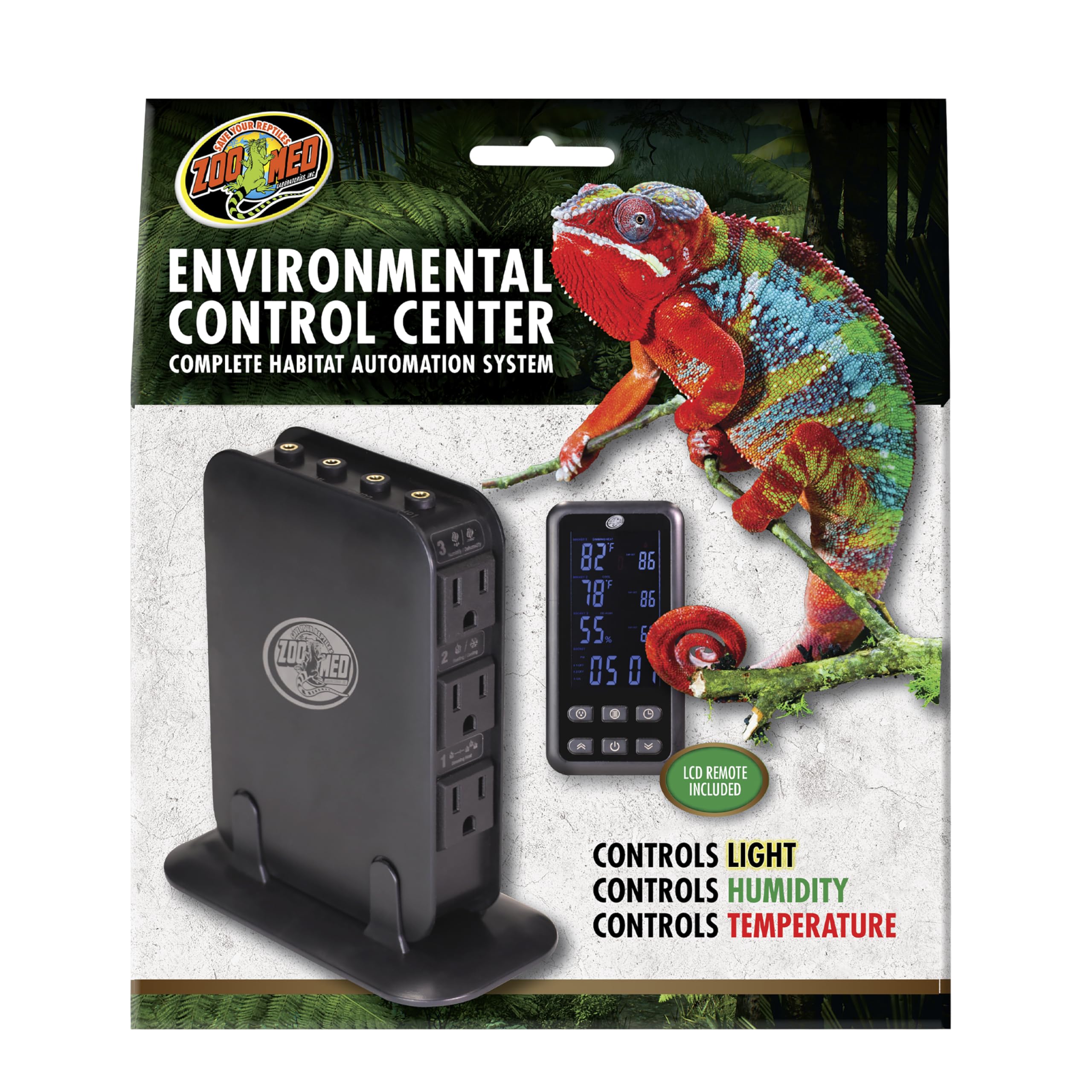 Zoo Med Environmental Control Center controller unit enables programmable temperature control for habitats.