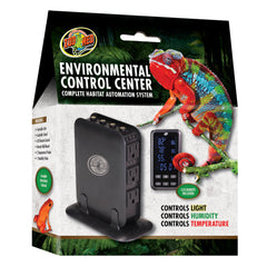 Zoo Med Environmental Control Center LCD remote display simplifies monitoring and adjustments.