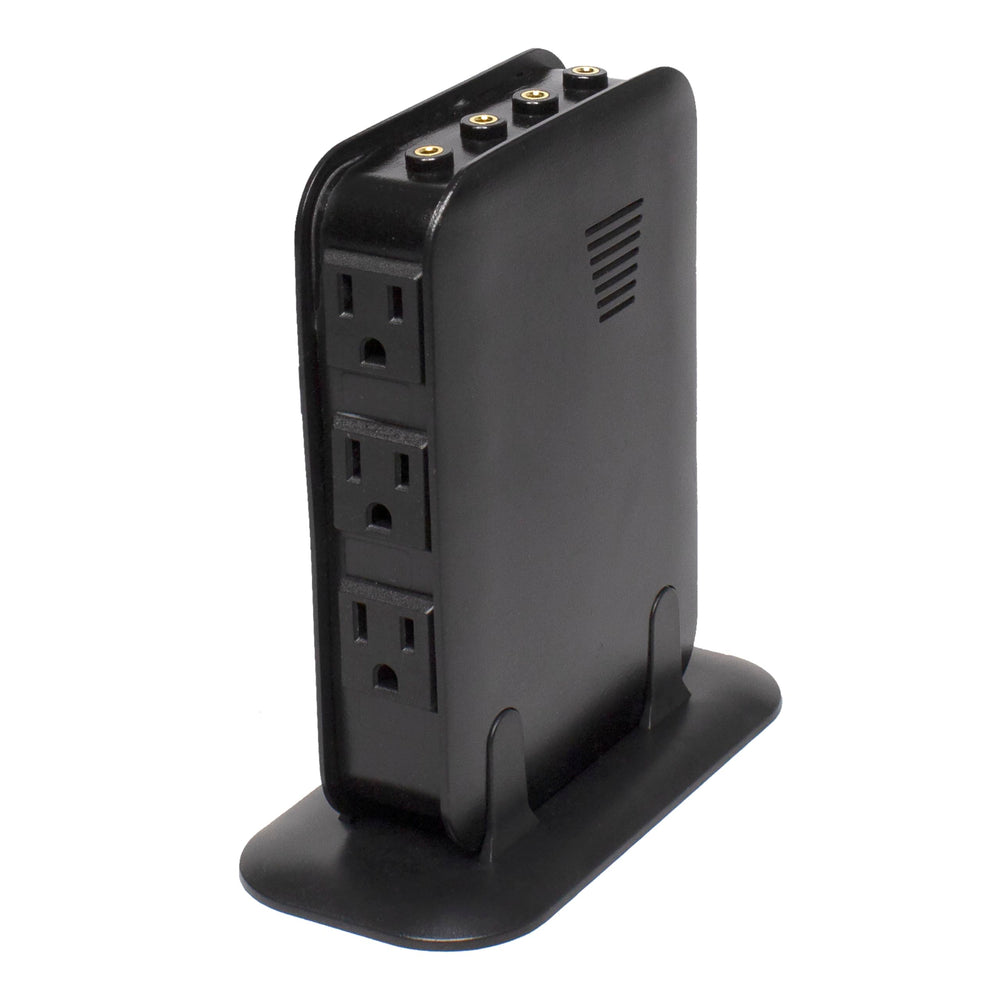 Zoo Med Environmental Control Center temperature and humidity probes monitor habitat conditions.