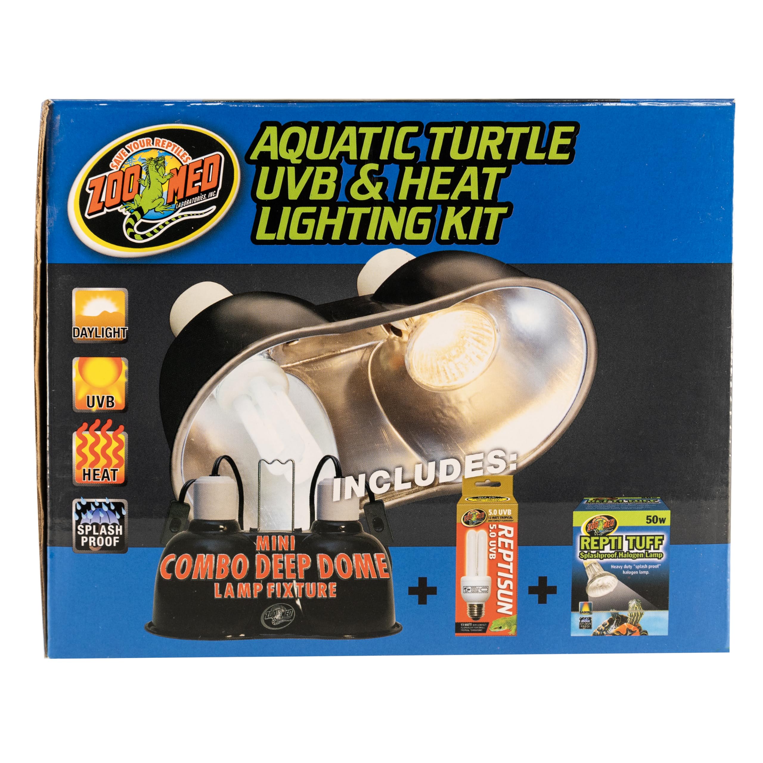 Zoo Med Mini Combo Deep Dome Fixture concentrates light and heat in a compact mount.