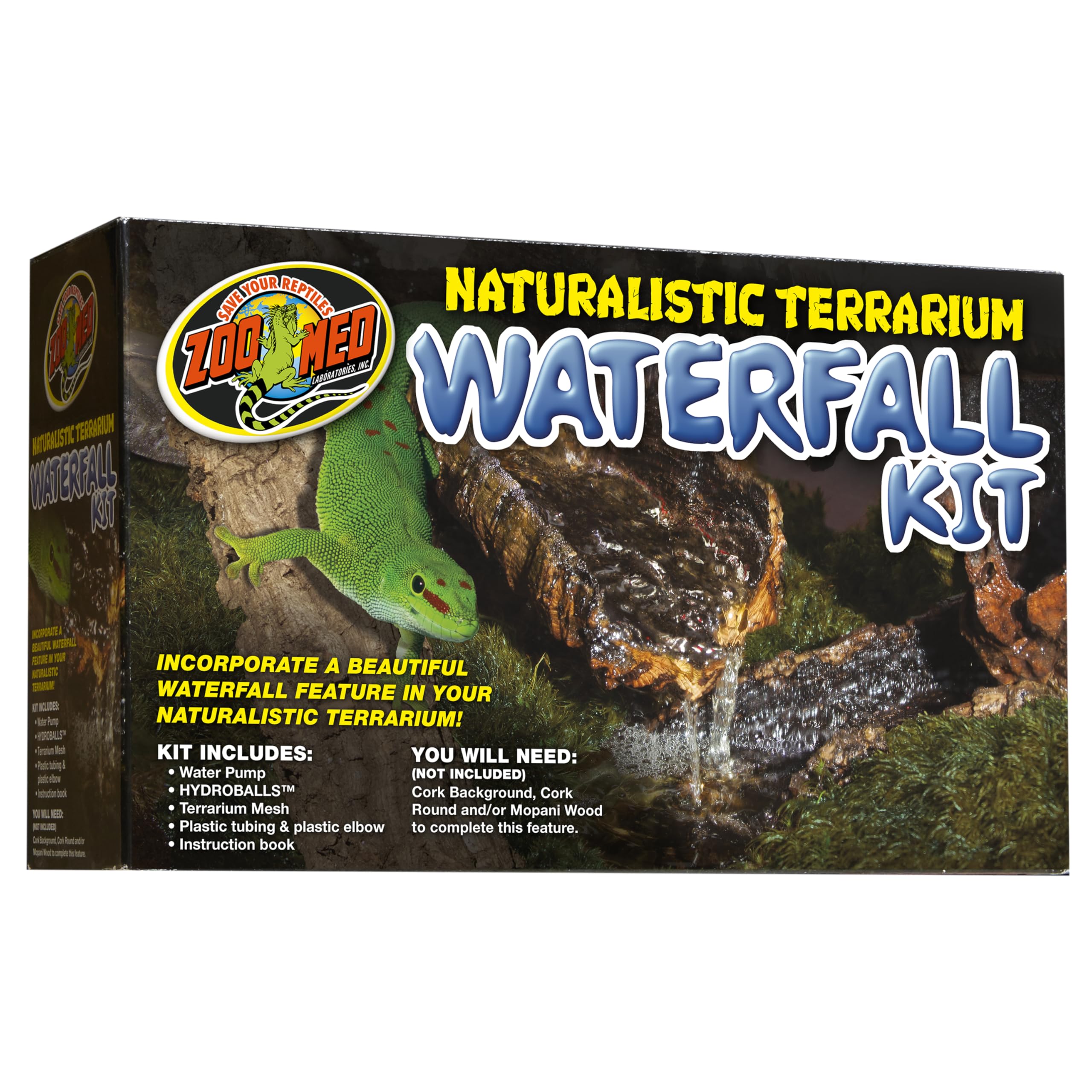 Zoo Med Naturalistic Terrarium Waterfall Kit with cascading water feature for vivariums
