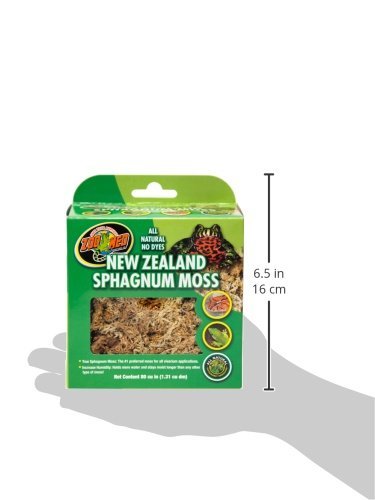 Zoo Med New Zealand Sphagnum Moss package 2 helps absorb humidity for frogs and invertebrates.