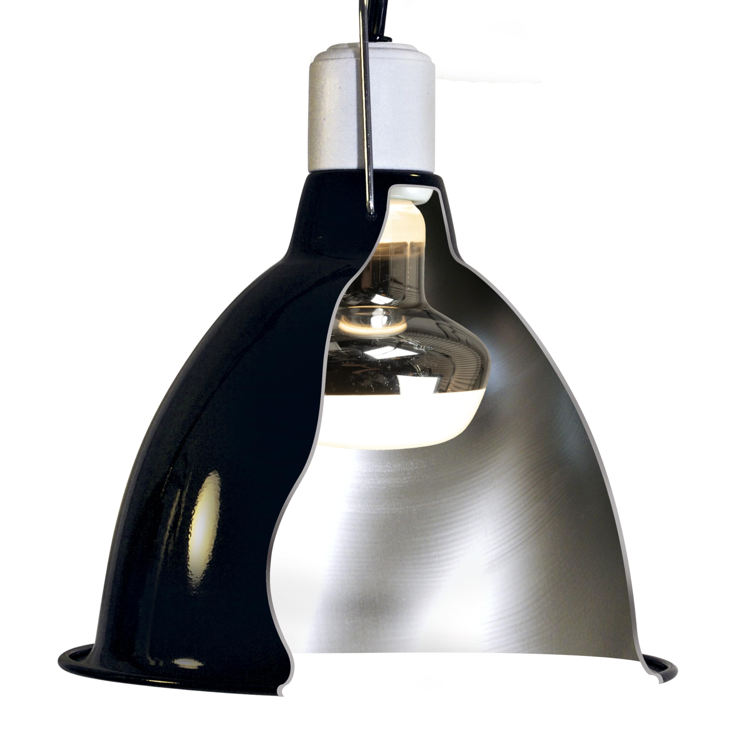 Zoo Med Repti Basking Spot Lamp in use over terrarium promoting warmth for basking
