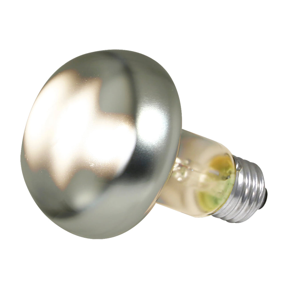 Zoo Med Repti Basking Spotlight Lamp side view with reflector concentrating heat and light