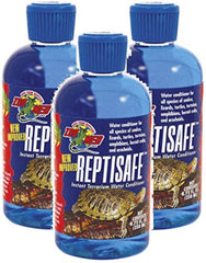 Zoo Med ReptiSafe bottle pour for safe terrarium water conditioning.