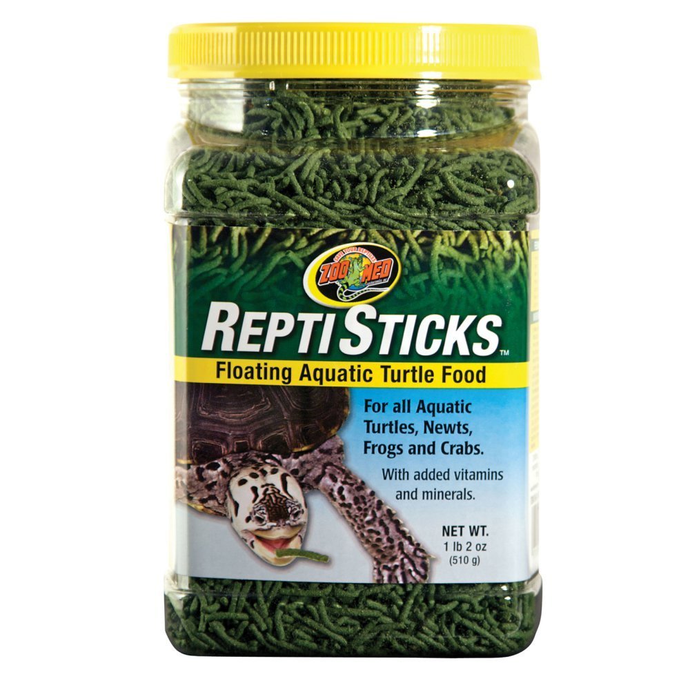 Zoo Med ReptiSticks Floating Aquatic Turtle Food, floating sticks for easy surface feeding.