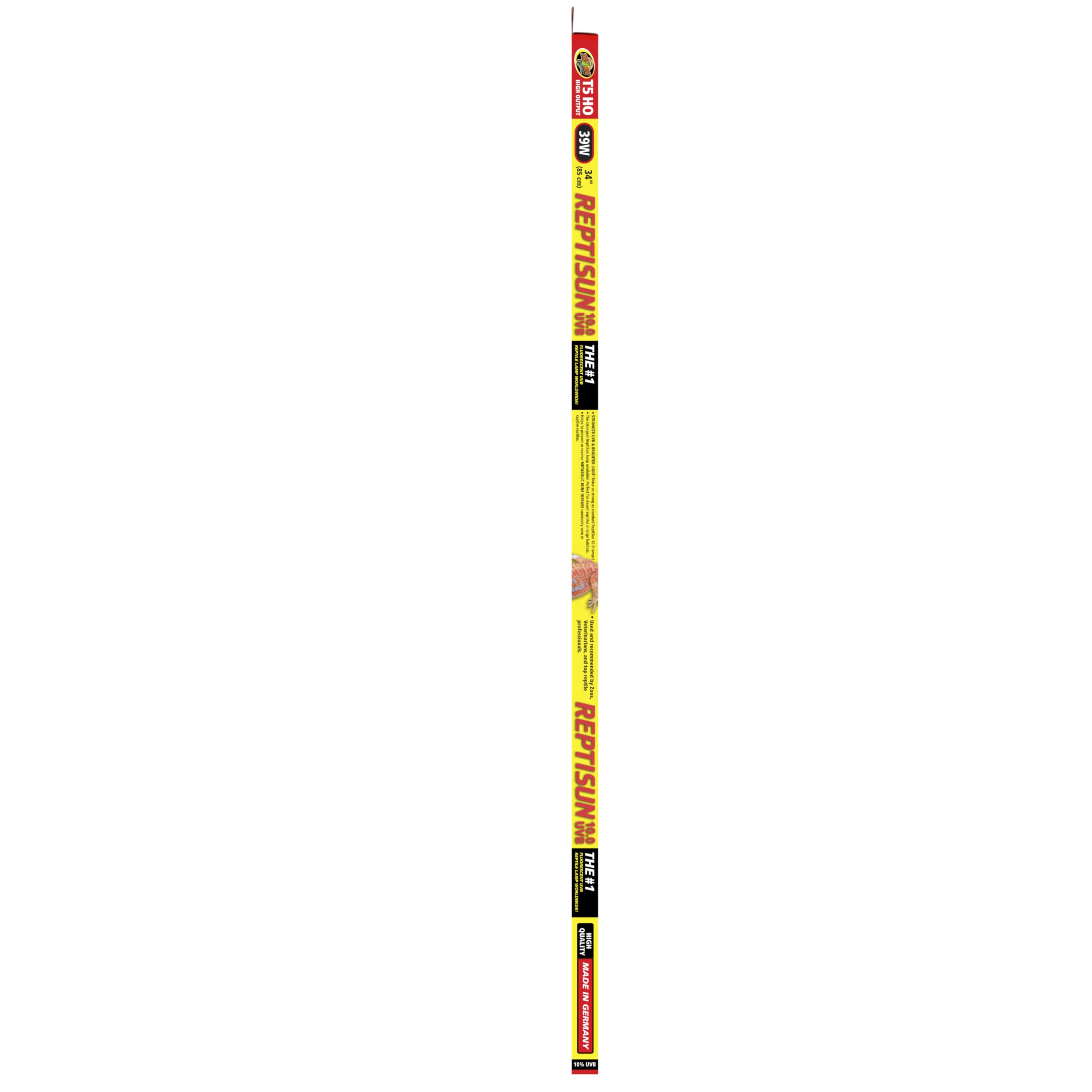 Zoo Med Reptisun 34-Inch UVB lamp in terrarium supports reptile daily activity.