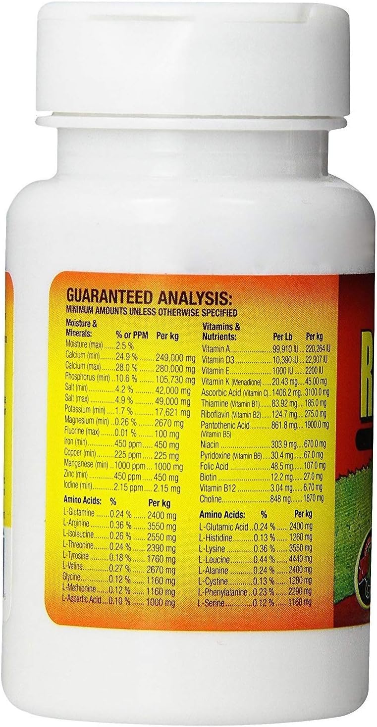 Close-up of Zoo Med ReptiVite D3 dropper showing the amino acid complex for digestion.