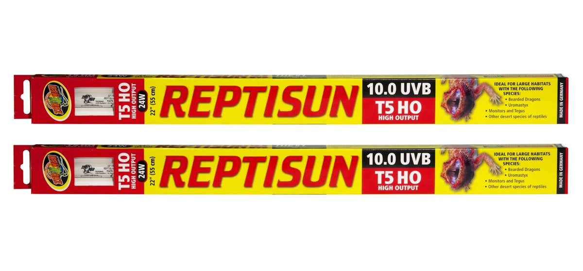 Zoo Med ReptiSun 10.0 UVB T5 lamp for larger enclosures.