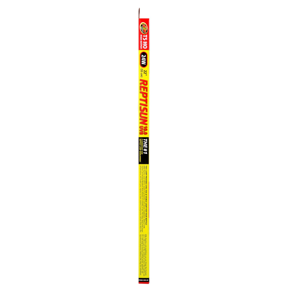 Zoo Med 24W two-pack T5 UVB lamp ideal for active reptile habitats.