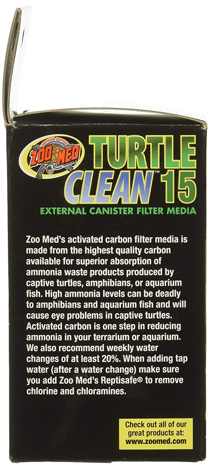 Zoo Med Turtle Clean 15 carbon insert in external filter for turtles and fish.