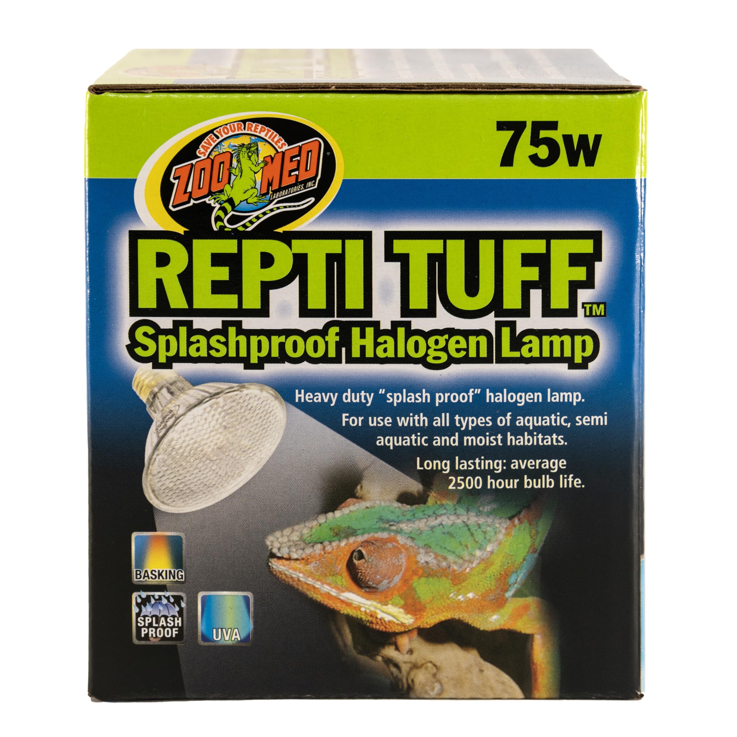 Zoo Med Turtle Tuff durable splashguard design protecting the lamp in splash-prone tanks