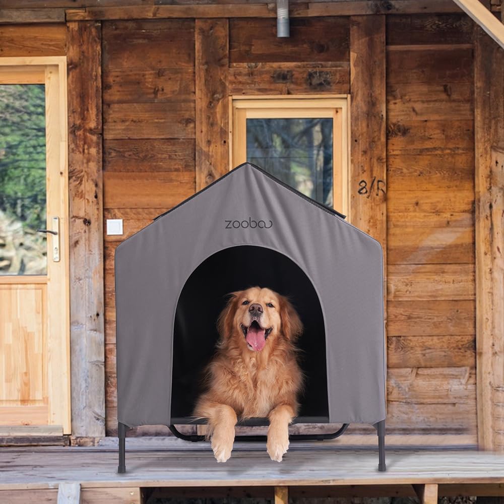 Zooba 2-in-1 Textilene elevated bed provides elevated comfort and easy cleaning.