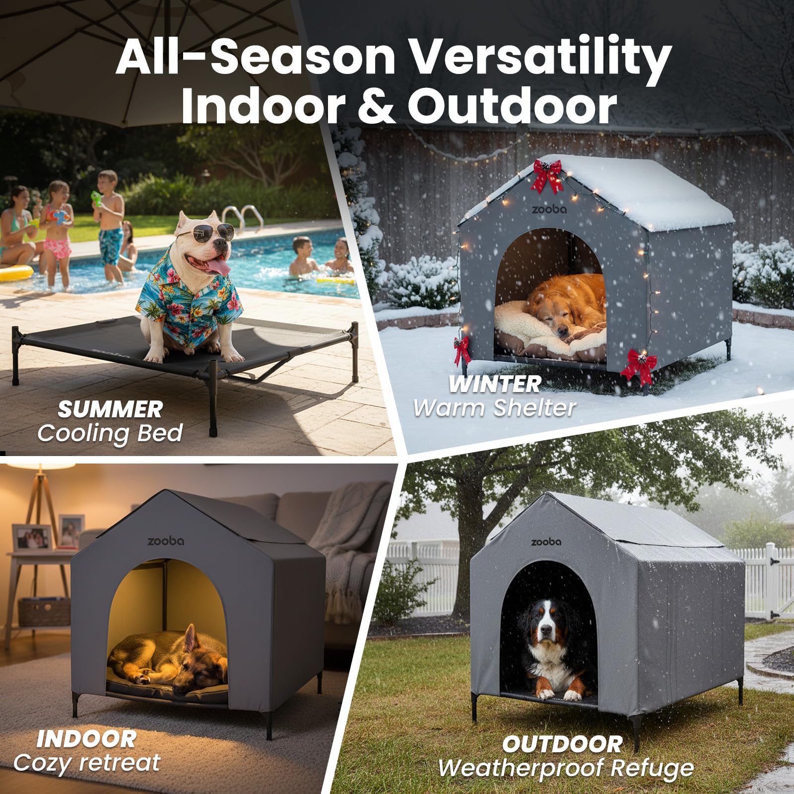 Zooba reinforced steel frame emphasizes durability and secure shelter.