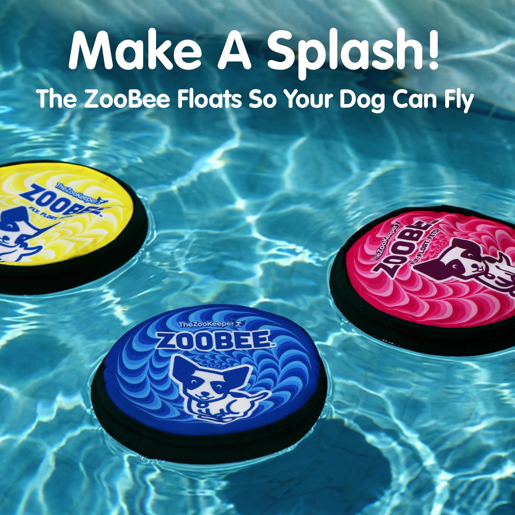 The ZooBee disc has a ribbed grip for easy throws.