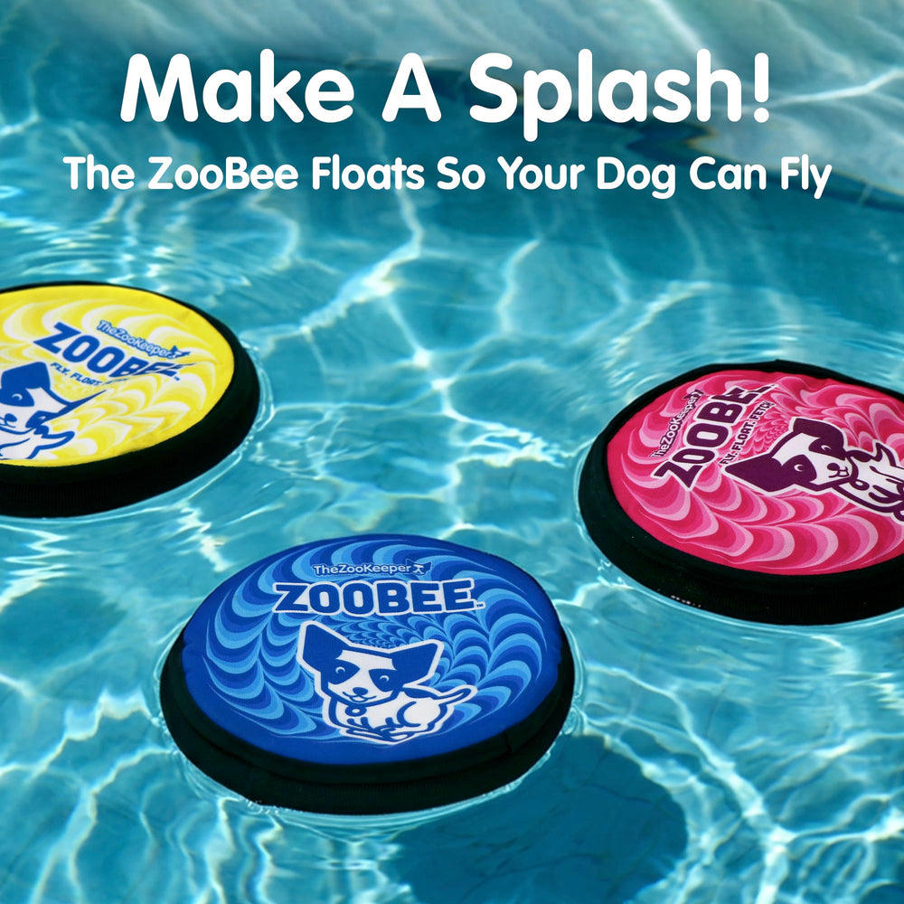 The ZooBee disc has a ribbed grip for easy throws.