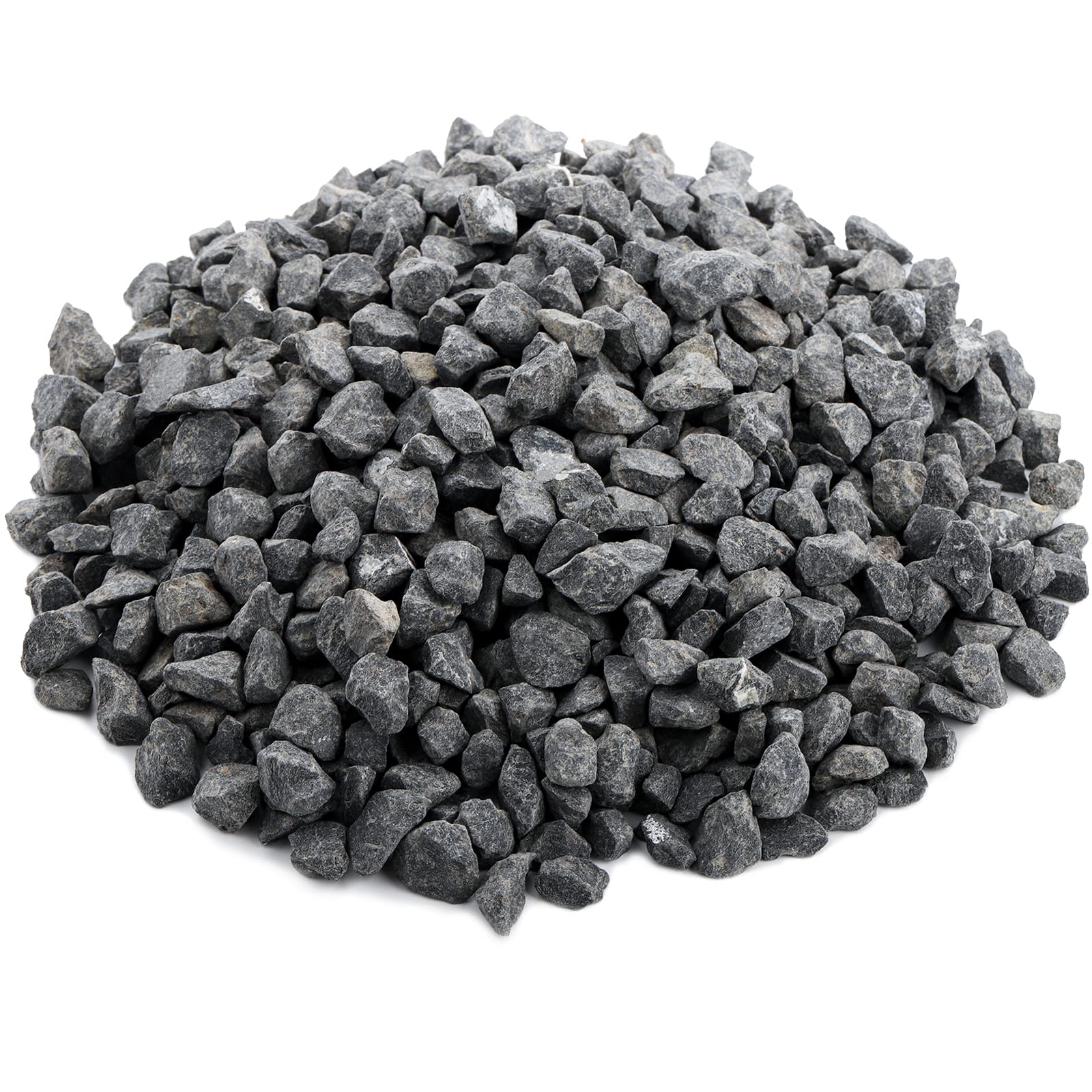 ZOOFOX 10lb natural rocks closeup; gray pebbles for terrarium textures.