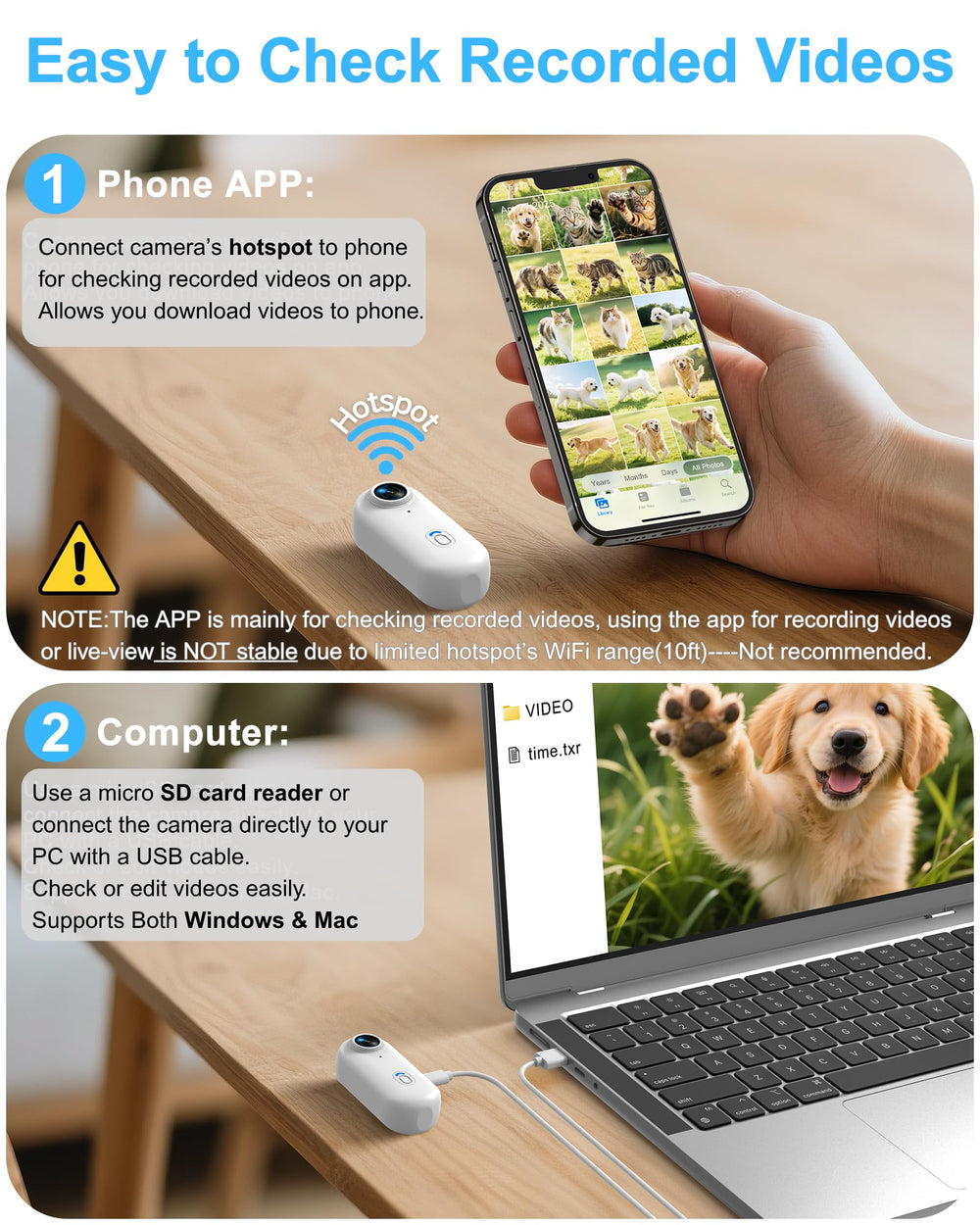 ZoomaraKam cat camera collar compact design fits pets comfortably