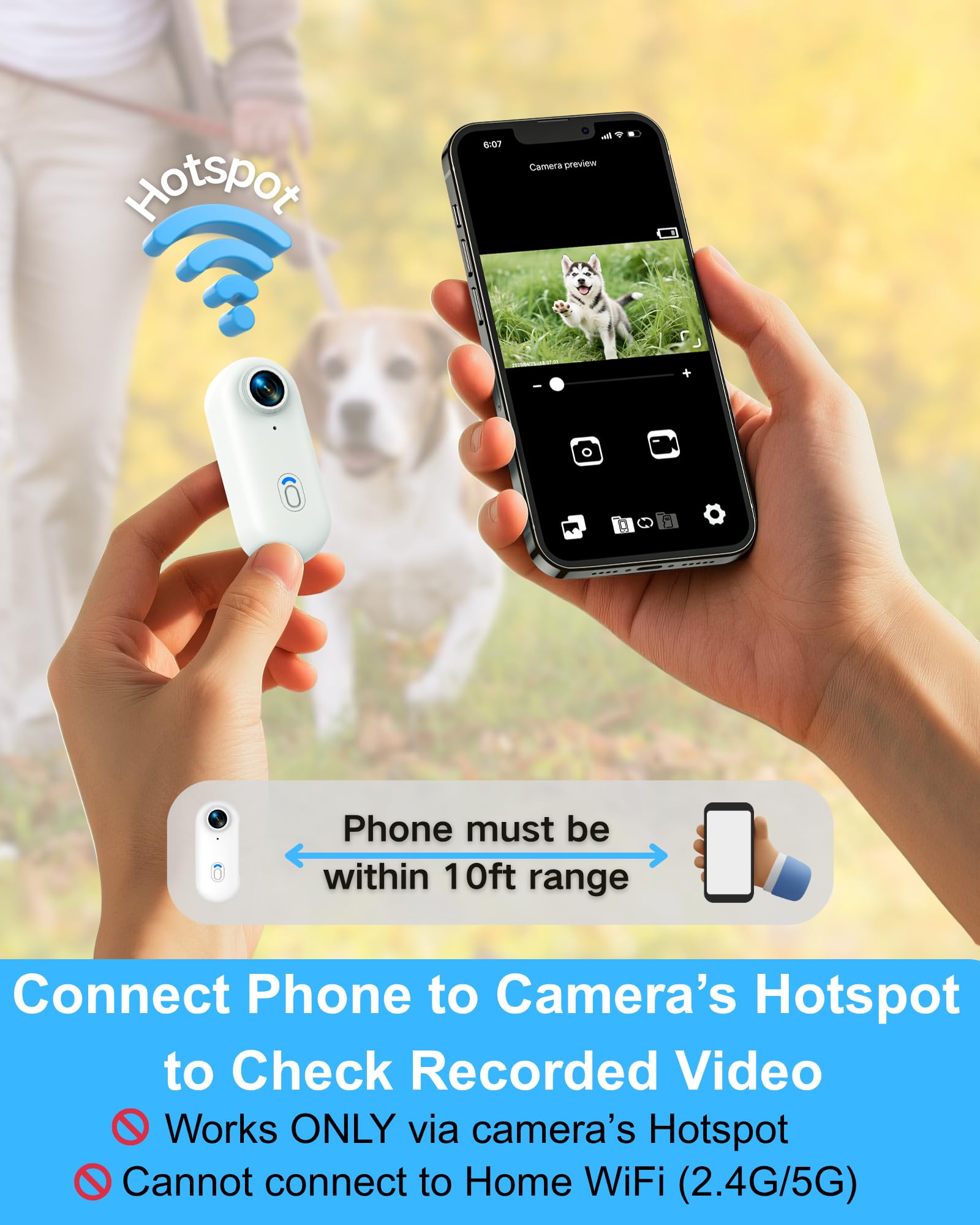 ZoomaraKam cat camera collar with rechargeable battery for long usage
