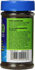 Zoo Med Aquatic Frog & Tadpole Food pellets close-up; high-protein sinking formula.