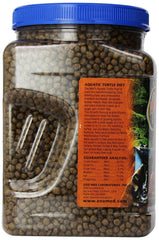Floating Zoo Med Growth Formula pellets aid surface feeding for turtles.